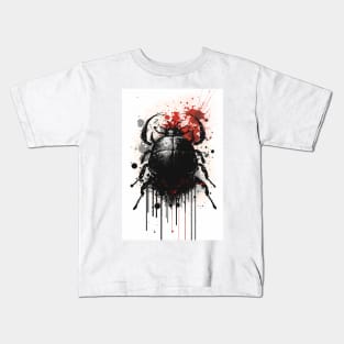 Dung Beetle Ink Painting Kids T-Shirt